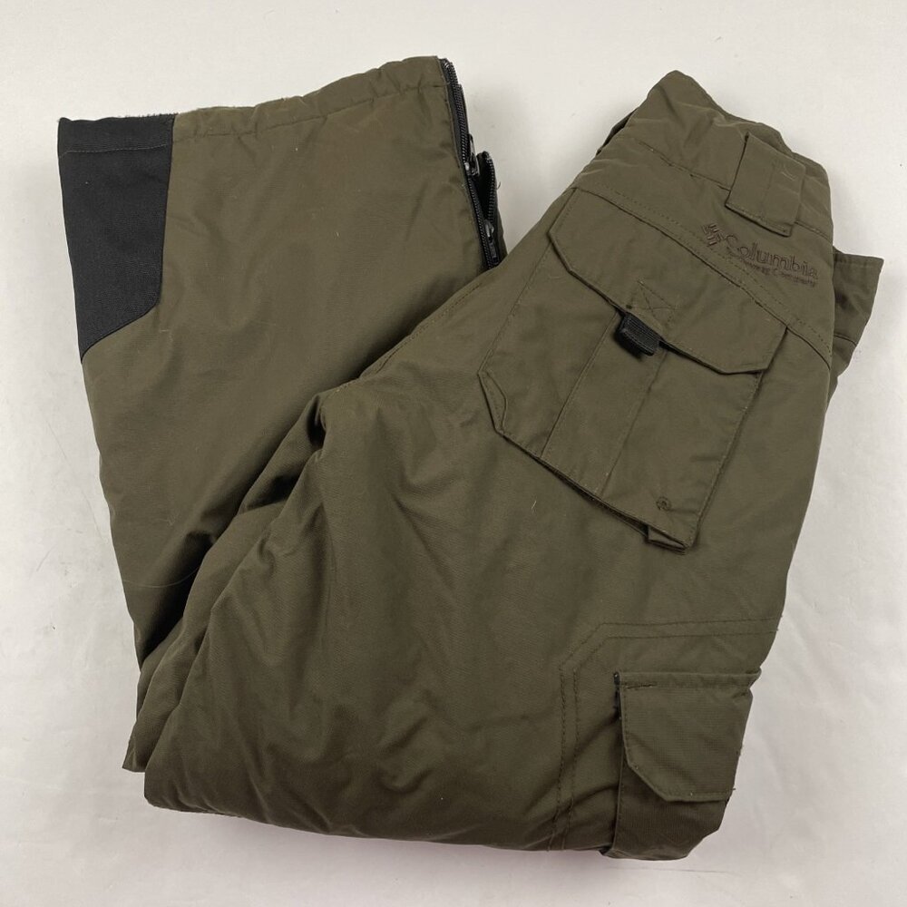 Columbia Snow/Ski Pants Youth 8 Insulated Zip Ankles Adjust Waist Nylon Canvas